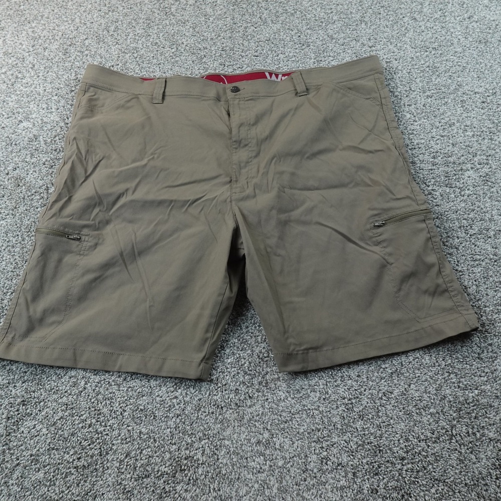 Wrangler Shorts Mens 50 Brown ATG Cargo Performance Outdoor Hiking Stretch Tech